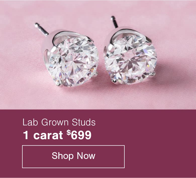 1ct. lab grown diamond stud earrings