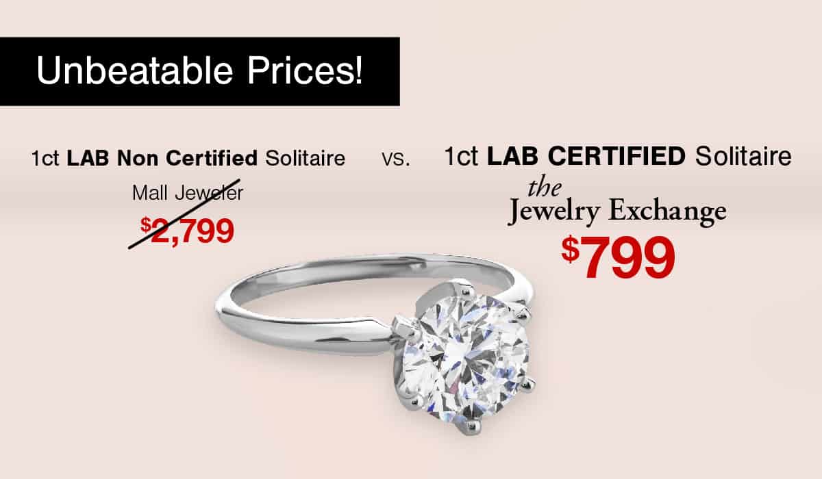 1ct lab certified diamond solitaire