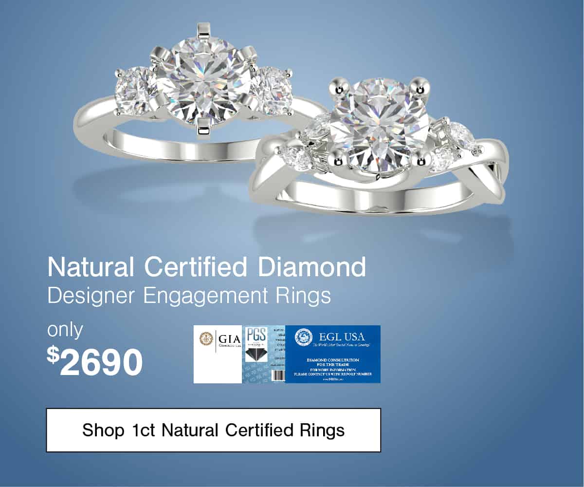 natural certified diamond designer engagement rings only $2690