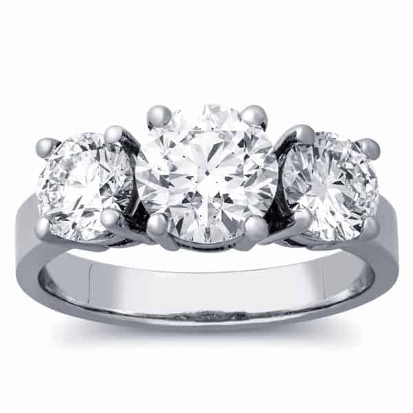 3ct 3 deals stone diamond ring