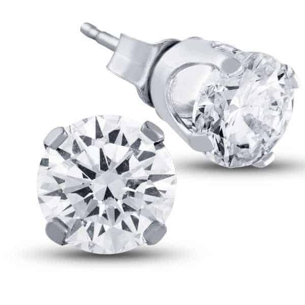 Top White Diamond Stud Earrings