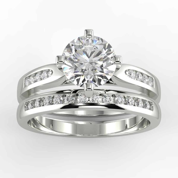 1/3 Carat Diamond Wedding Set in your choice of metal.