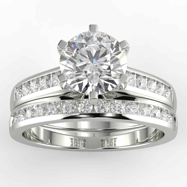 1 Carat Diamond Wedding Semi-Mount Set