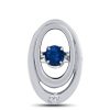1/6 Carat Diamond - Sapphire in Motion Pendant in Silver