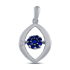 4 3/8 Carat Sapphire - Diamond Dangle Earrings in 18k Gold