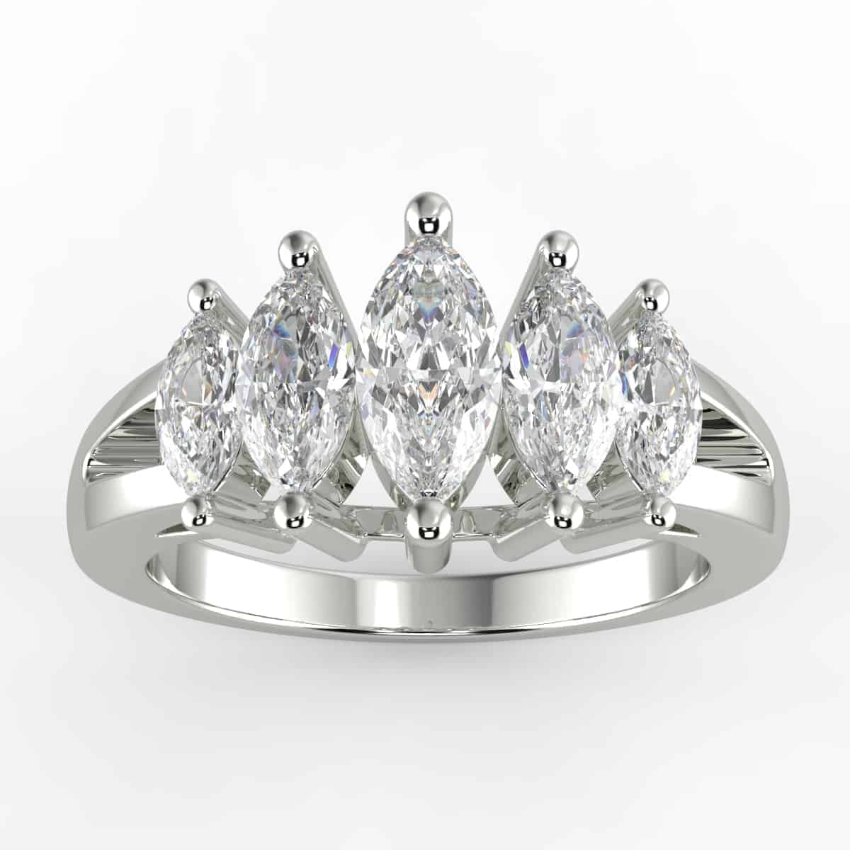 5 Stone Graduated Diamond Ring, Solid Gold Wedding Ring, Stackable Diamond  Ring, Dainty Diamond Ring, Minimalist Diamond Ring, Aurora - Etsy