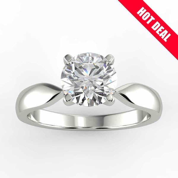 Solitaire Mount in 14K Gold Solitaire Mount in 14K Gold
