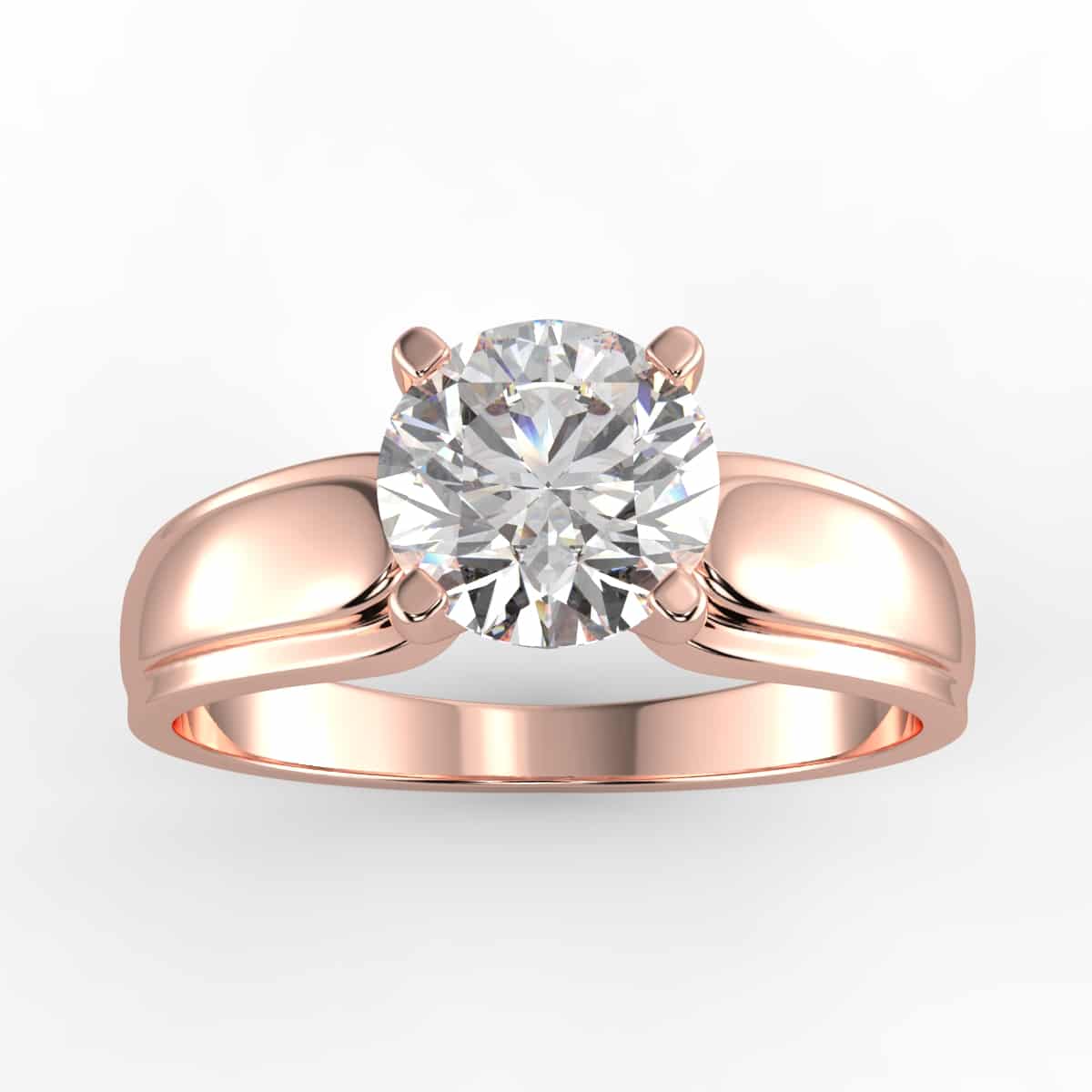 Solitaire Mount in 14K Gold - The Jewelry Exchange | Direct Diamond ...