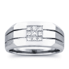 1/2 Carat Princess Diamonds Men's Ring 14k Gold