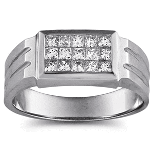 7/8 Carat Diamond Men's Ring in 14k Gold