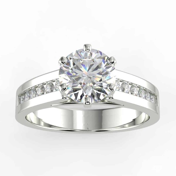 1/2 Carat Diamond Channel Semi-Mount in your choice of metal.