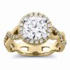 EGL-USA 1 1/4 Carat Diamond Halo Engagement Ring in 14k Gold
