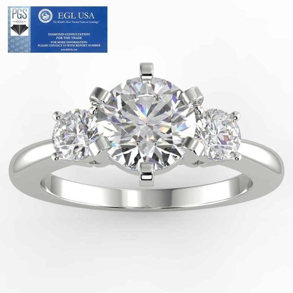 Light Heart® Lab Grown Diamond Three-Stone Engagement Ring