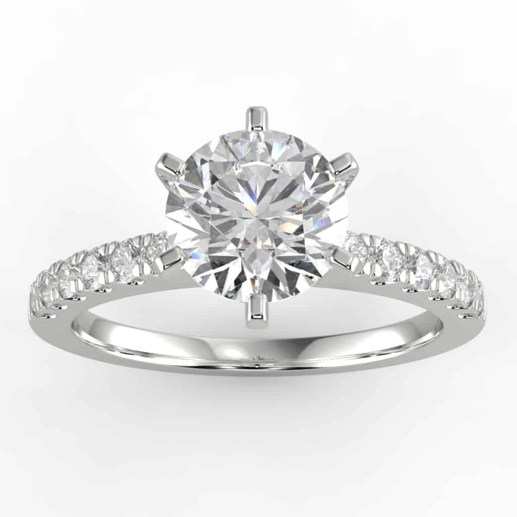 Lab-Grown 2 Carat Diamond Engagement Ring