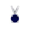 1/2 Carat Round Blue Sapphire Solitaire Pendant in 14k Gold
