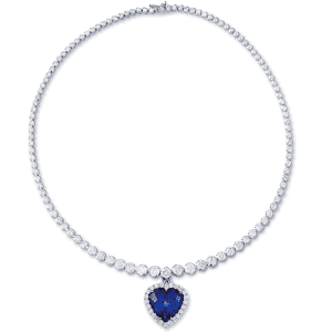 34 1/2 Carat Tanzanite and Diamond Necklace in 18k Gold