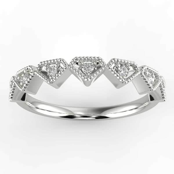 Stackable diamond anniversary ring