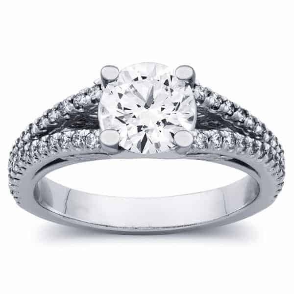 EGL-USA 1 5/8 Carat Diamond Engagement Ring in 14k Gold