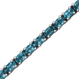 Blue Topaz Tennis Bracelet