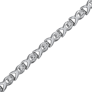 1/3 Carat Diamond XOXO Bracelet