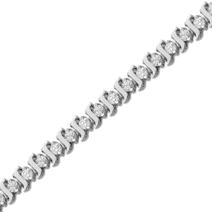 Diamond S-Link Tennis Bracelets in 10K