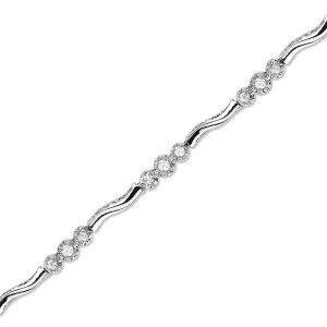 1/2 Carat Diamond 3-Stone Bracelet