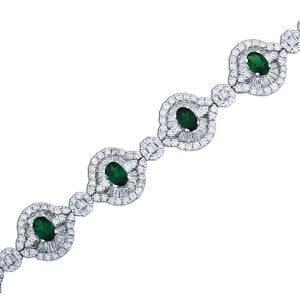 Tennis Bracelet (12 3/4 Diamond & Garnet)