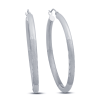 Medium Brushed Earrings in 14k Gold