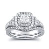 EGL-USA 1 Carat Diamond Wedding Set in 14k Gold