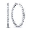 12 3/4 Carat Diamond Hoop Earrings in 14k Gold