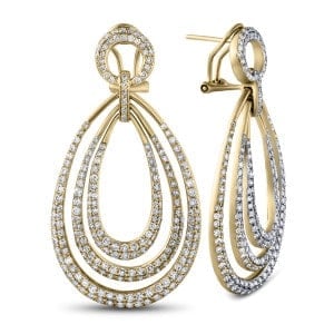 4 1/2 Carat Tanzanite & Diamond Earrings in 18k Gold