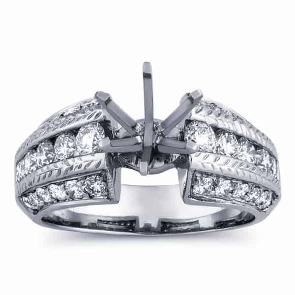 1 Carat Diamond Semi-Mount in your choice of metal.