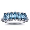 1 2/5ct Diamond & Blue Topaz Anniversary Ring