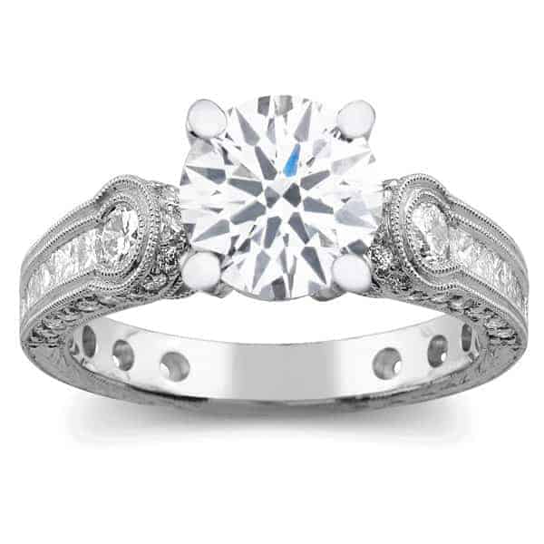 1 7/8 Carat Certified Diamond Engagement Ring in 18k Gold