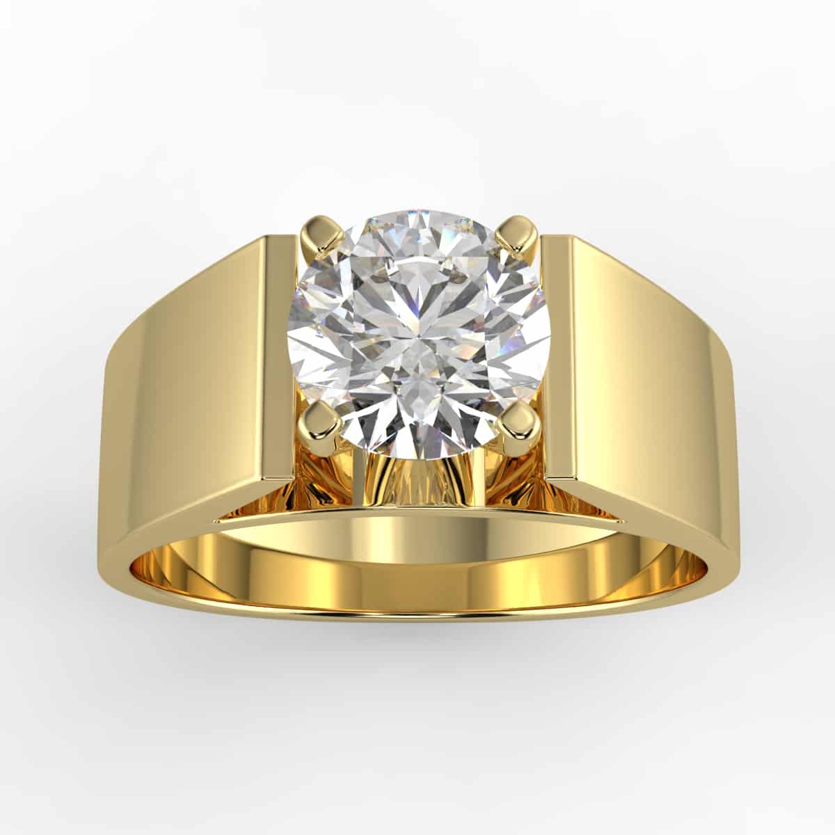 Solitaire Mount in 14K Gold - The Jewelry Exchange | Direct Diamond ...