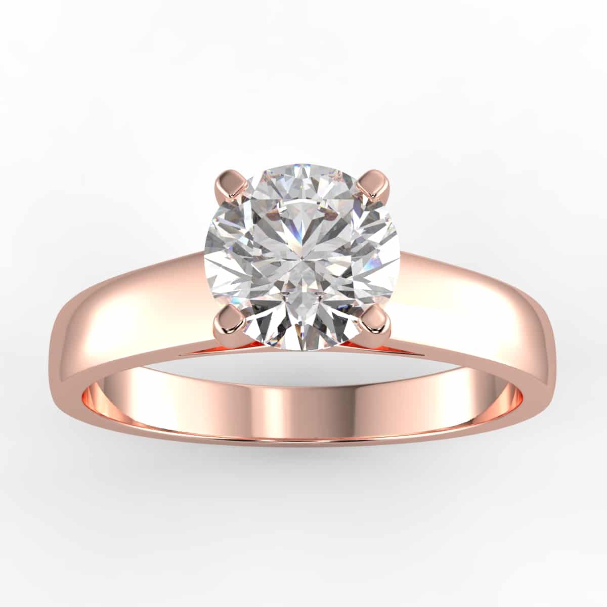 Solitaire Mount in 14K Gold - The Jewelry Exchange | Direct Diamond ...