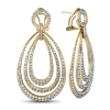 4 Carat Diamond Dangle Earrings In 18k Gold