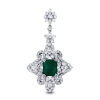 5 7/8 Carat Emerald - Diamond Pendant in 18k Gold