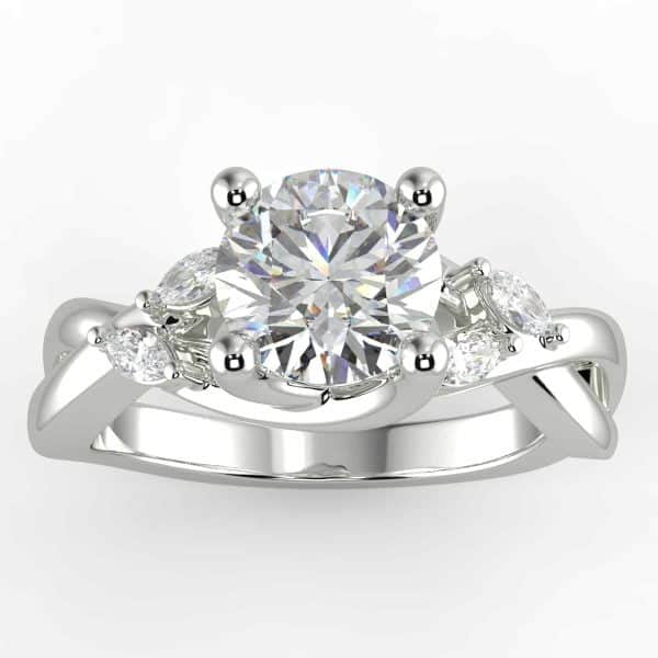 Certified 1 Carat Diamond Engagement Ring in 14k Gold