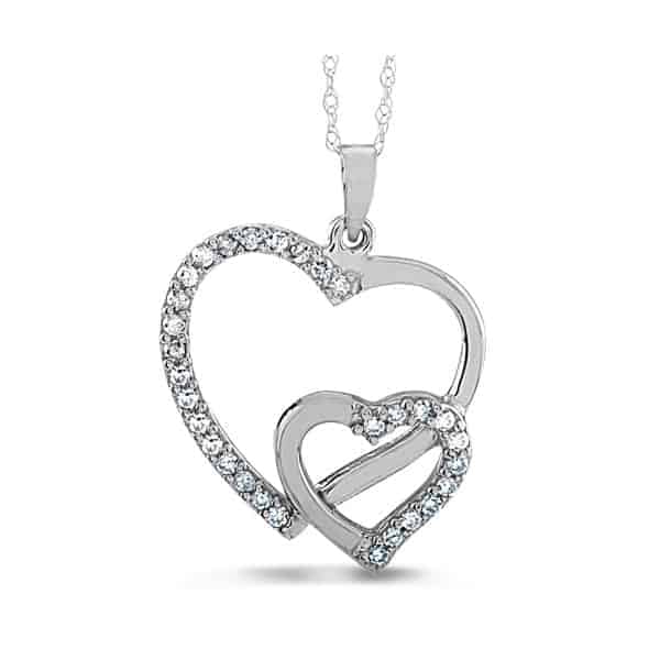 Vesta 3ct Heart Shaped Diamond Halo Pendant Platinum | Nekta New York