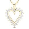 7/8 Carat Diamond Heart Pendant in 14k Gold