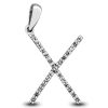 Diamond Prong Set Initial "X" Pendant in 14k Gold
