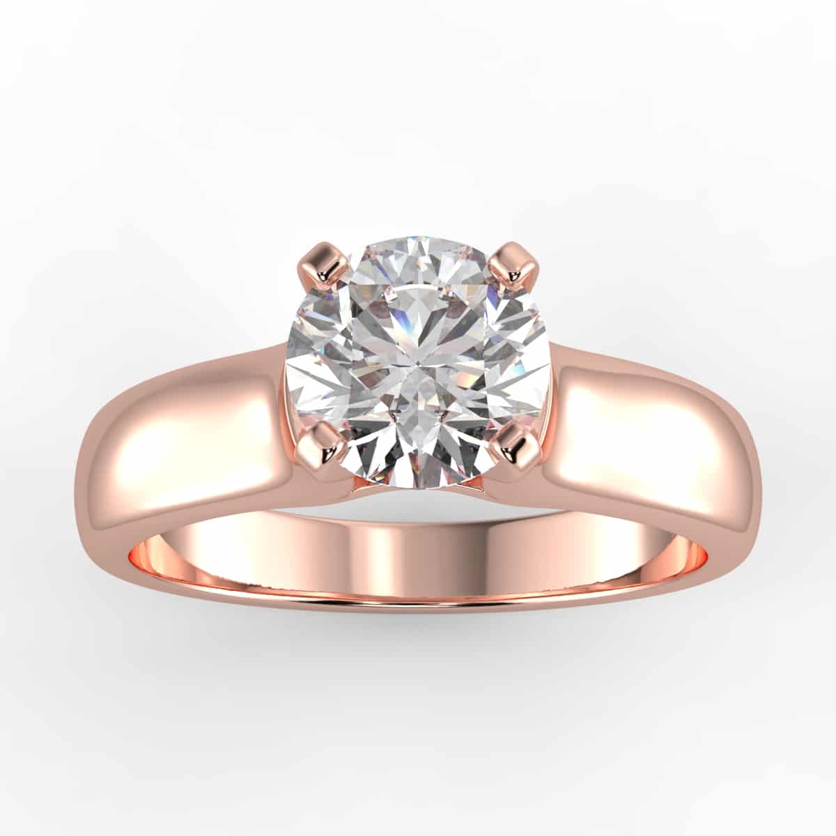 Solitaire Mount in 14K Gold - The Jewelry Exchange | Direct Diamond ...