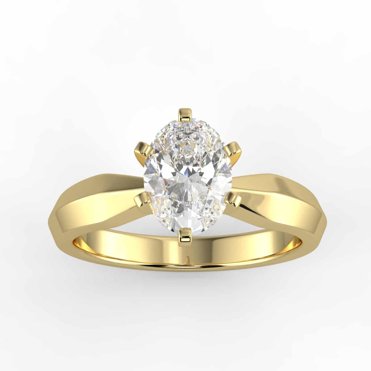 Solitaire Mount in 14K Gold - The Jewelry Exchange | Direct Diamond ...