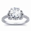 CERTIFIED 1 1/3 Carat Diamond Halo Engagement Ring in 18kt White Gold