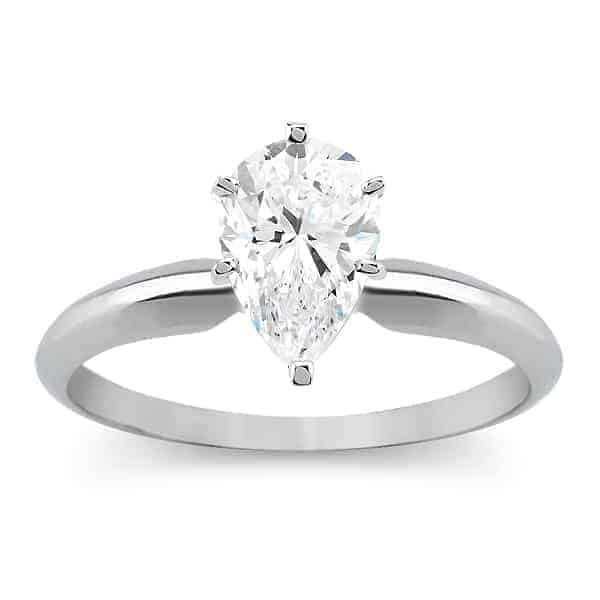 1/2ct Pear Certified Diamond Solitaire