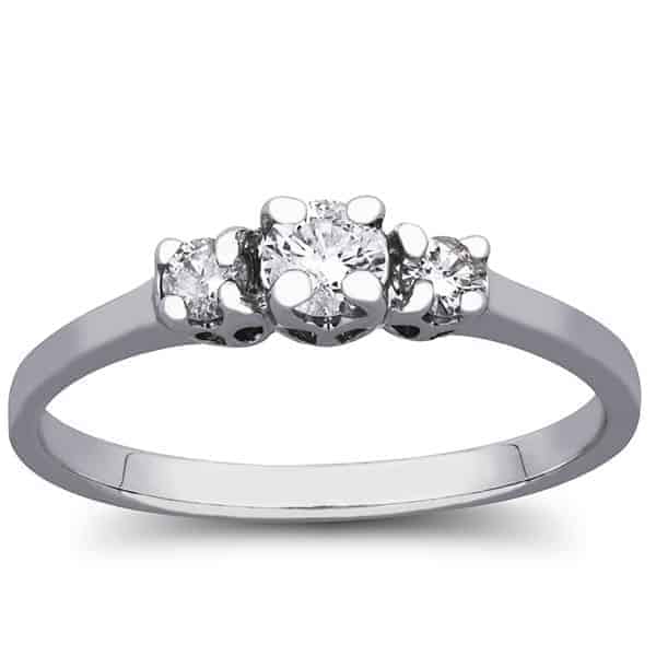 1/3 Carat Diamond Three Stone Ring