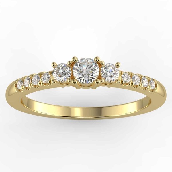 1/2ct Diamond 3-Stone Ring $599