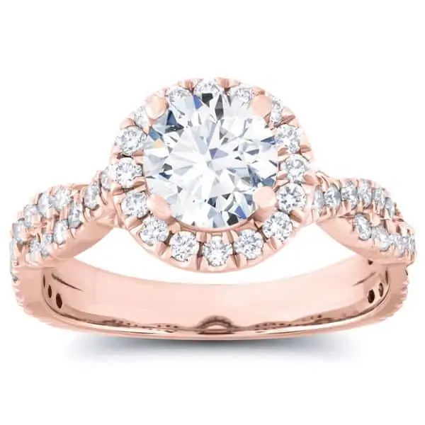 1/2 Carat Diamond Halo Semi Mount