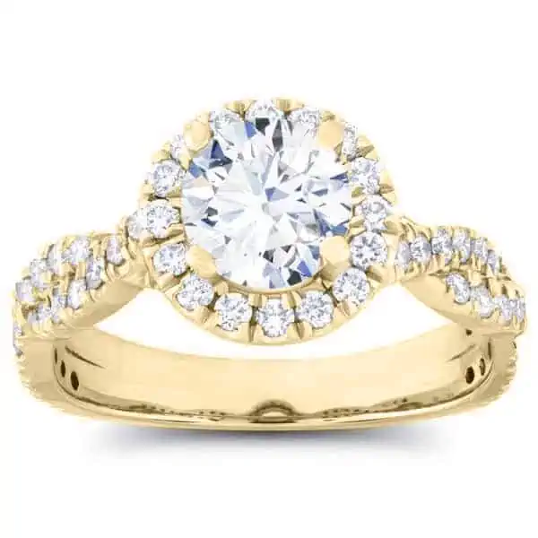 1/2 Carat Diamond Halo Semi Mount